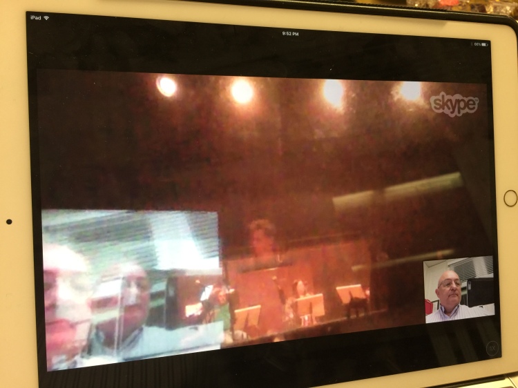 From the recording session . . . by Skype!